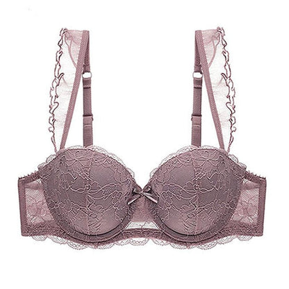 Dam Underwired BH Vadderad Blommönster Nylon Spandex-5