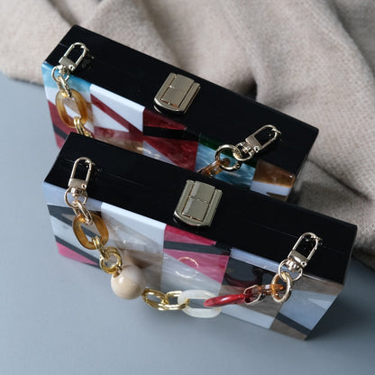 Dam Handväska Geometrisk PVC Modern Stil Hållbar Design 5