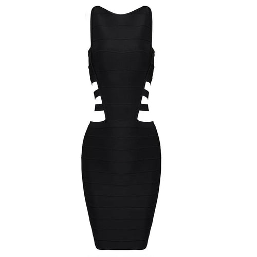 Dam Klänning Bodycon Ärmlös V-ringning Nylon Rayon Spandex-1