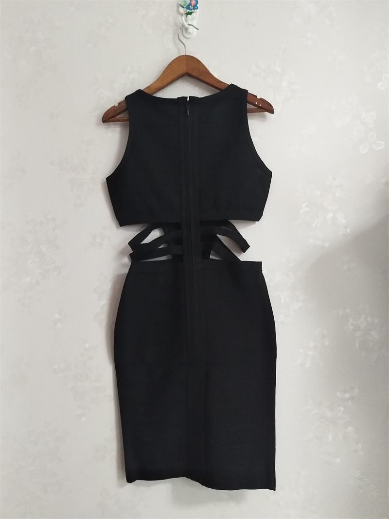 Dam Klänning Bodycon Ärmlös V-ringning Nylon Rayon Spandex-5