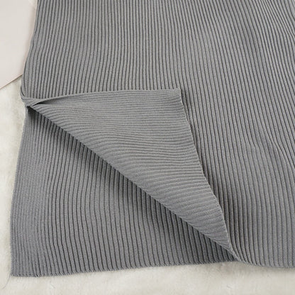 Kvinnors MIDI Klänning V-ringning Bomullsblandning-6