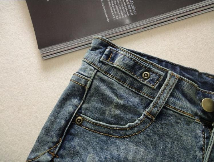 Dam Höfthöga Shorts Casual Bomull med Fickor och Blixtlås-4