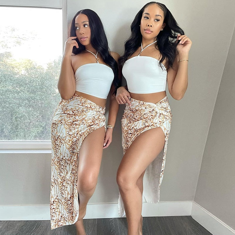 Dam Minikjol Asymmetrisk Blommig Polyester Spandex-2