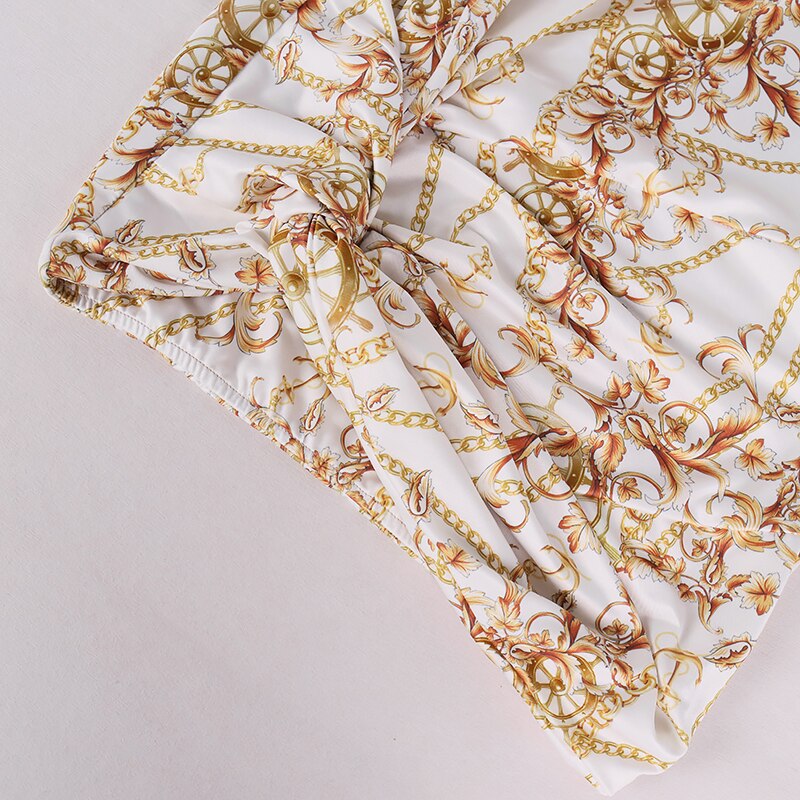 Dam Minikjol Asymmetrisk Blommig Polyester Spandex-6