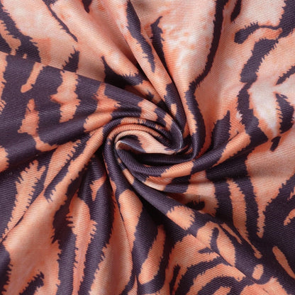 Dam Rockuppsättning A-linje Spandex-Polyester med Tigerstripad Design-5