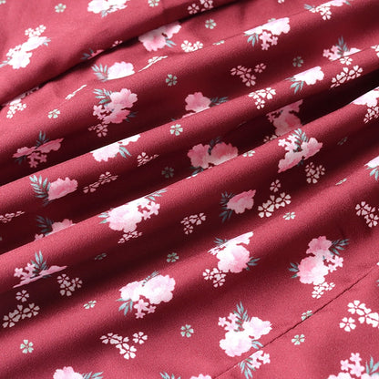 Blommig Midi Klänning med Spaghetti Bärare och Hög Slits – A-Line Silhuett i Polyester 5