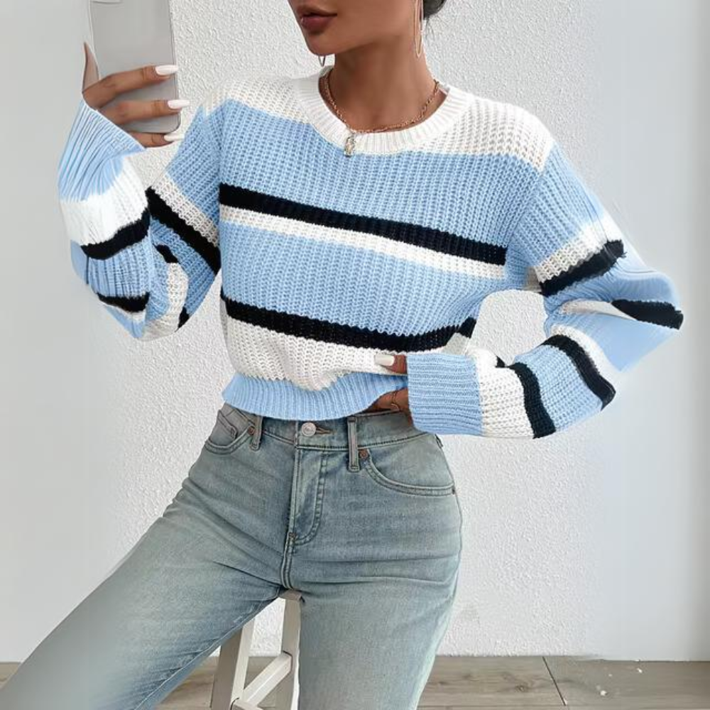 Variant image for Dam Vintertröja Avslappnad Rund Hals Akryl-5