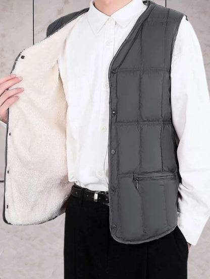 Dam Ärmlös Quiltjacka Fleecefodrad Polyester-3