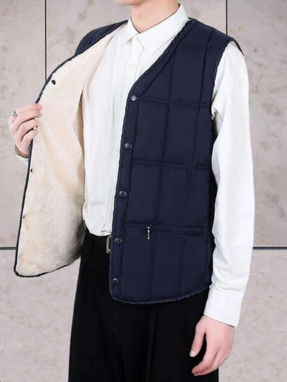 Dam Ärmlös Quiltjacka Fleecefodrad Polyester-4