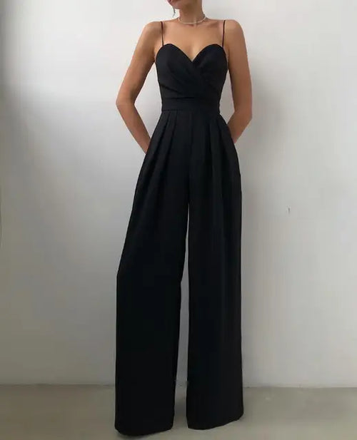 Dam Overall Justerbara Spaghettiremmar Polyester Bomull-1