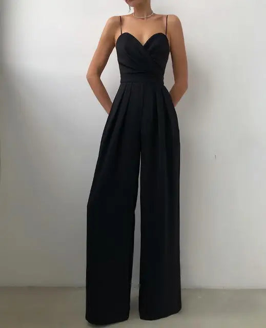 Dam Overall Justerbara Spaghettiremmar Polyester Bomull-1