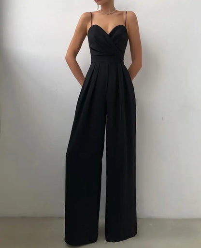 Dam Overall Justerbara Spaghettiremmar Polyester Bomull-5