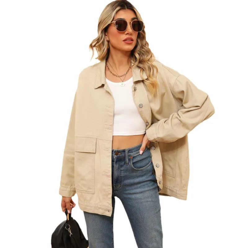 Damjacka Klassisk Denim Mjuk Material-2