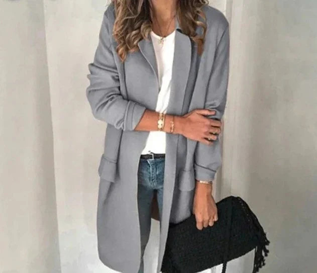 Dam Lång Väst Elegant Krage Högkvalitativt Tyg-4