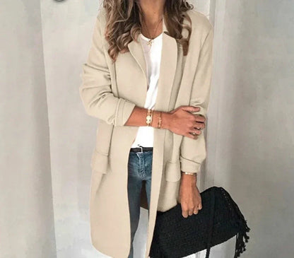 Dam Lång Väst Elegant Krage Högkvalitativt Tyg-2