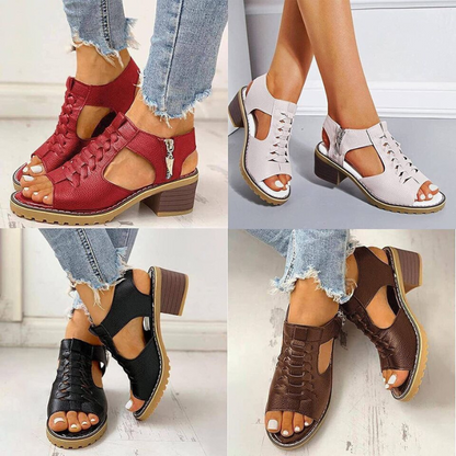 Dam Sandaler Elegant Ortopedisk Italienskt Läder-2