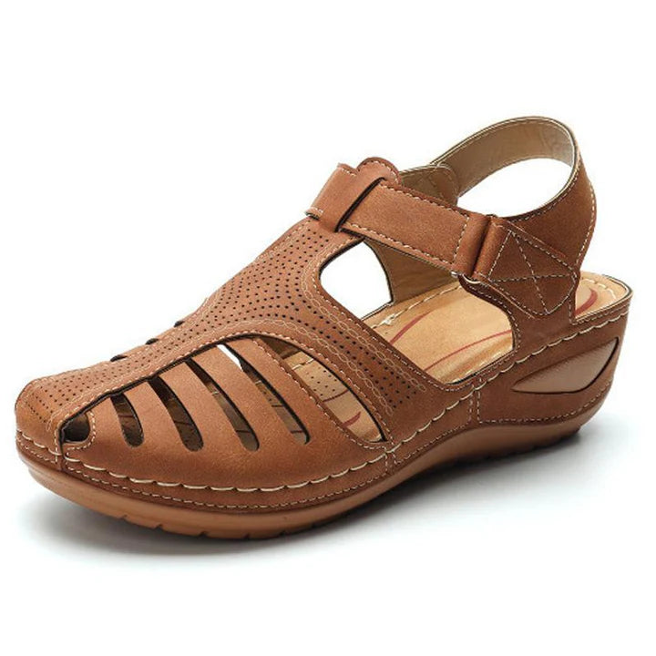 Sandaler Dam i Vintage Stil med Tåseparator - Syntetiska Material, Ergonomiska Fotbäddar och Öppen Design 10