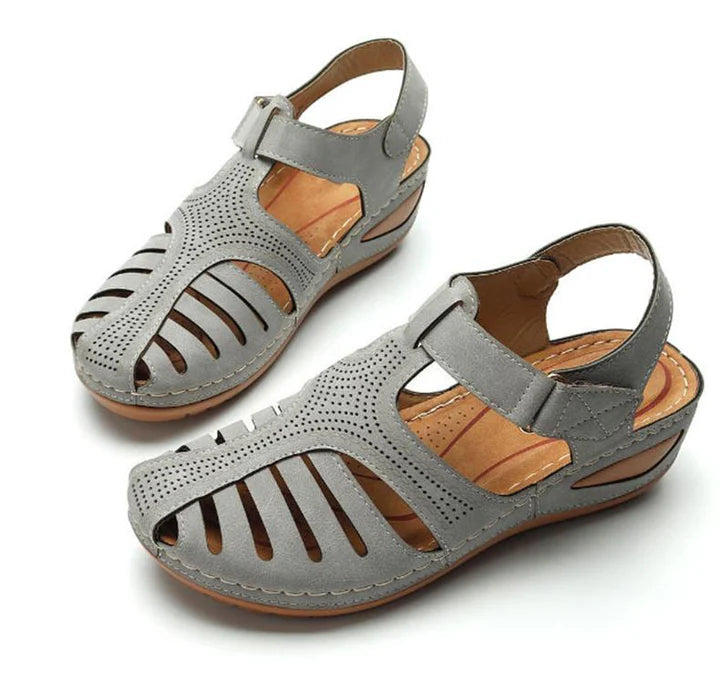 Sandaler Dam i Vintage Stil med Tåseparator - Syntetiska Material, Ergonomiska Fotbäddar och Öppen Design 5