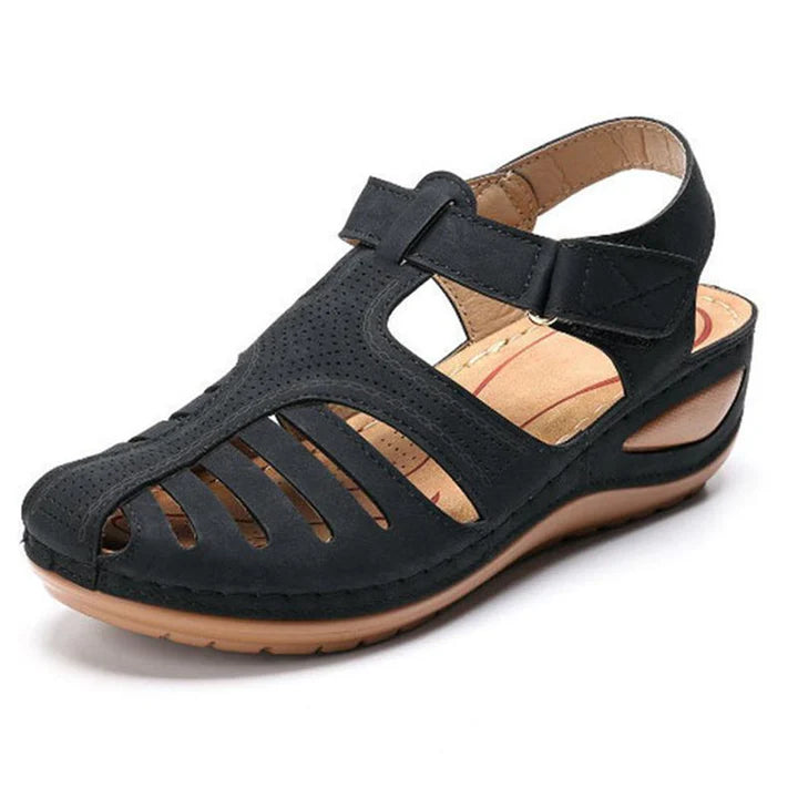 Sandaler Dam i Vintage Stil med Tåseparator - Syntetiska Material, Ergonomiska Fotbäddar och Öppen Design 9