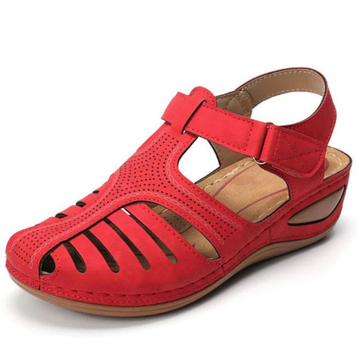 Sandaler Dam i Vintage Stil med Tåseparator - Syntetiska Material, Ergonomiska Fotbäddar och Öppen Design 8