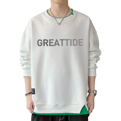 Herr T-Shirt Grafisk Tryck Avslappnad Bomull-4