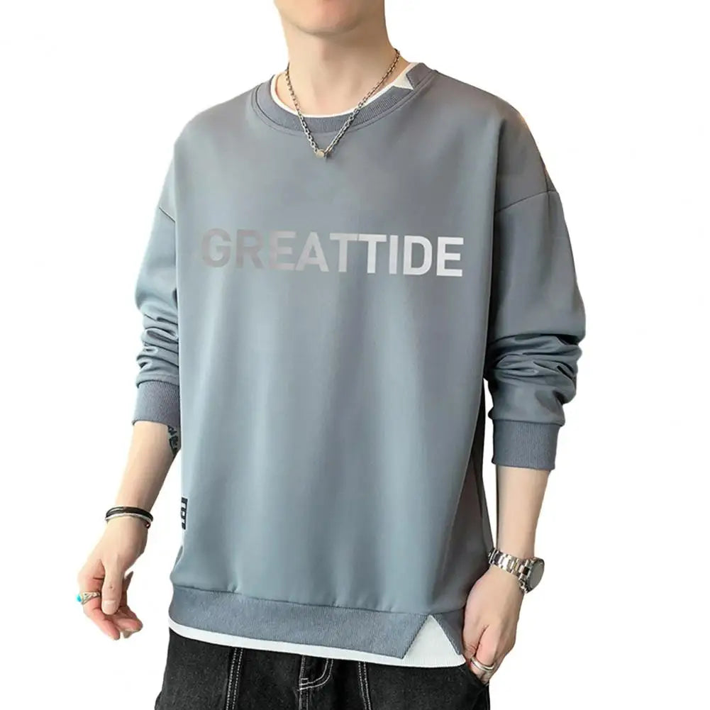 Herr T-Shirt Grafisk Tryck Avslappnad Bomull-6