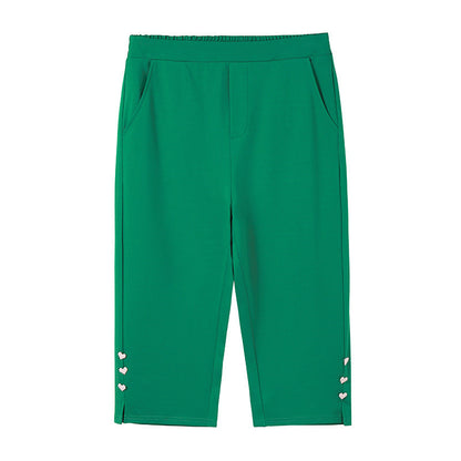 Snygga Capri Byxor Dam med Resår i Midjan – Stretchigt Tyg för Komfort och Rörelsefrihet 5