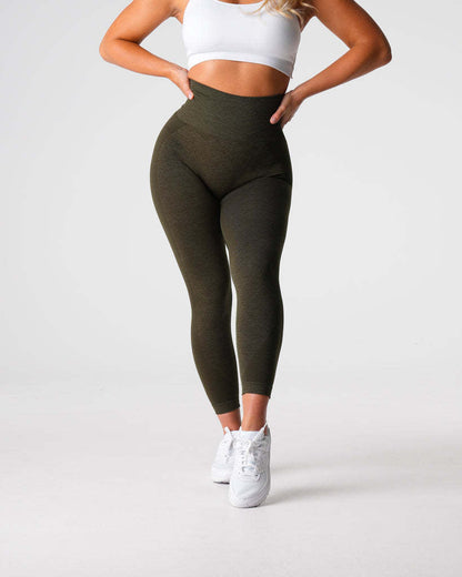Kvinnors Leggings Hög Midja Ribbad Tyg-5