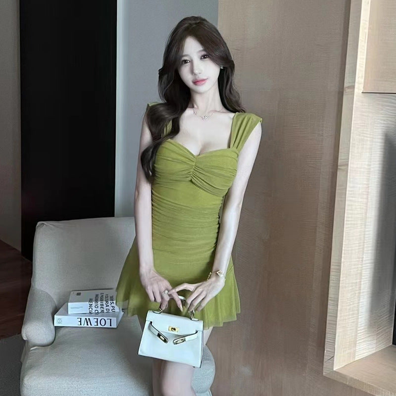 Variant image for Kvinnor Kort Klänning Bodycon Rufsad Polyester Elastan-13