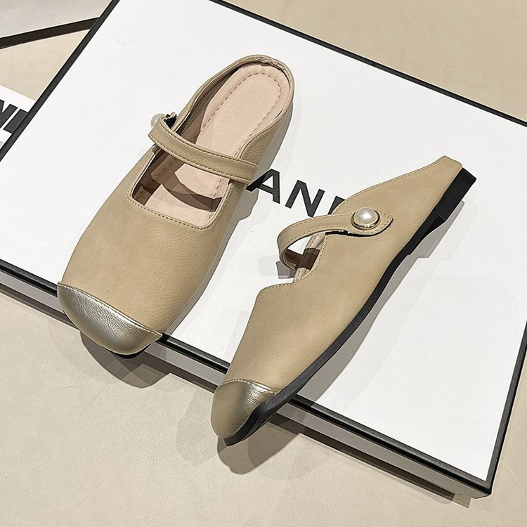 Elegant Slingback Pantolett för Damer – Ergonomisk Fotbädd, Halkfri Sula, Syntetiskt Material, Storlek 36-41 3