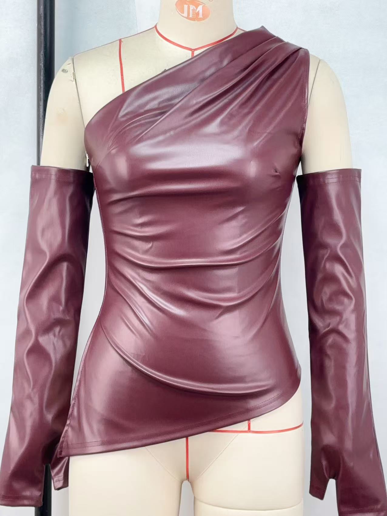 Asymmetrisk Läderväst Dam med Elastisk Passform – Trendig Streetwear för Vardagsbruk 10