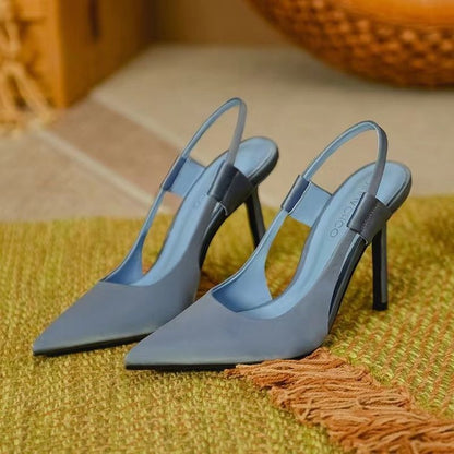 Kvinnor Slingback Pumps med Spetsig Tå i Syntetmaterial – Ergonomiskt Inre Foder för Komfort och Elegant Design 11