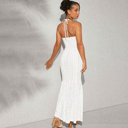 Kvinna Långklänning Sjöjungfru Stil Högkvalitativt Tyg för Fest och Bröllop-3