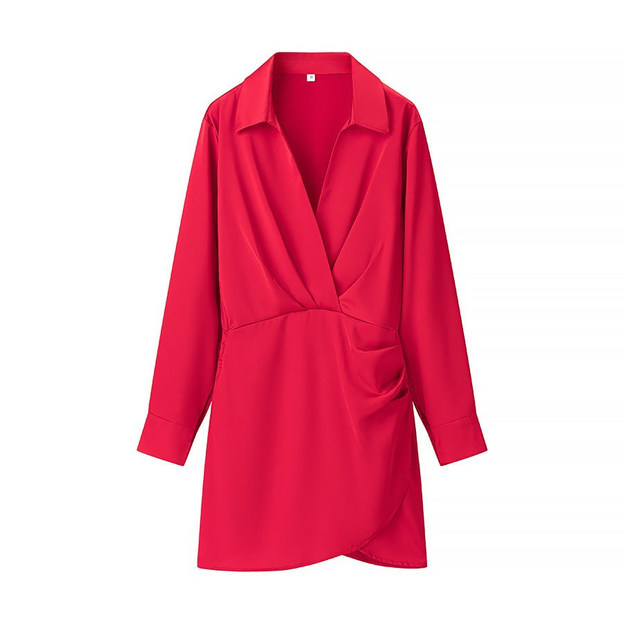 Skjortklänning Dam Utställda Hem Andningsbart Tyg 5