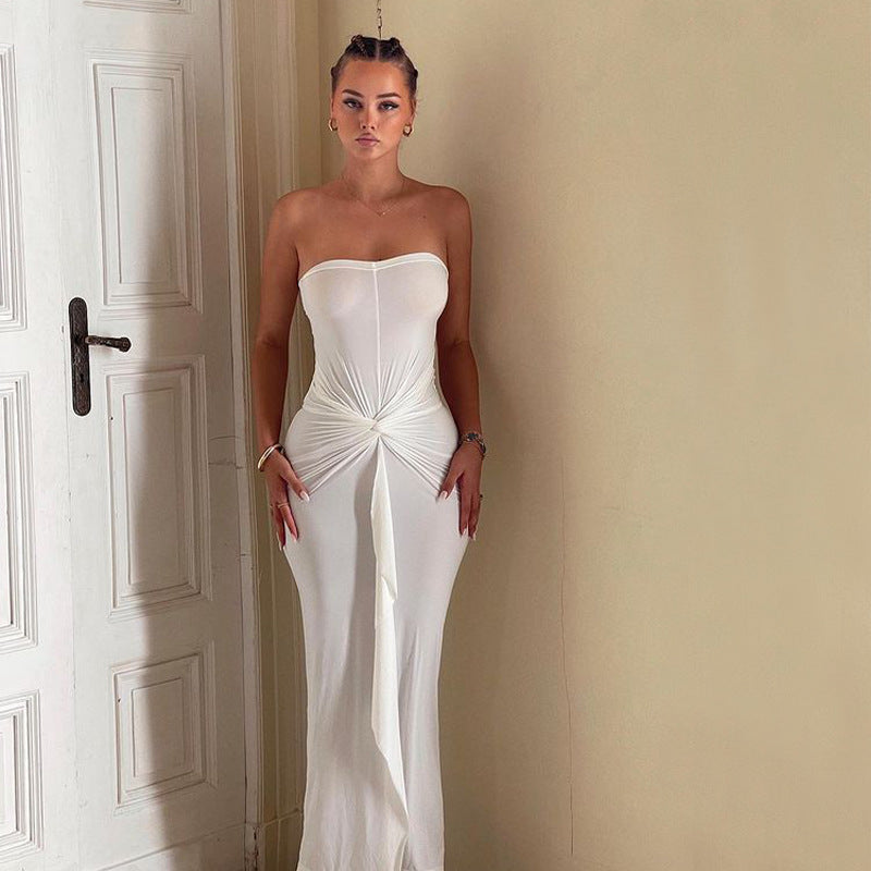 Dam Maxiklänning Bustier Elegant Elastisk Blend 3