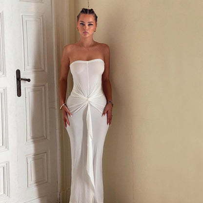 Dam Maxiklänning Bustier Elegant Elastisk Blend 3