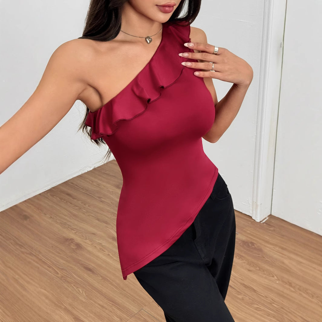 Dam Cami Topp Axel-fri Lätt Stretchig Polyester-3