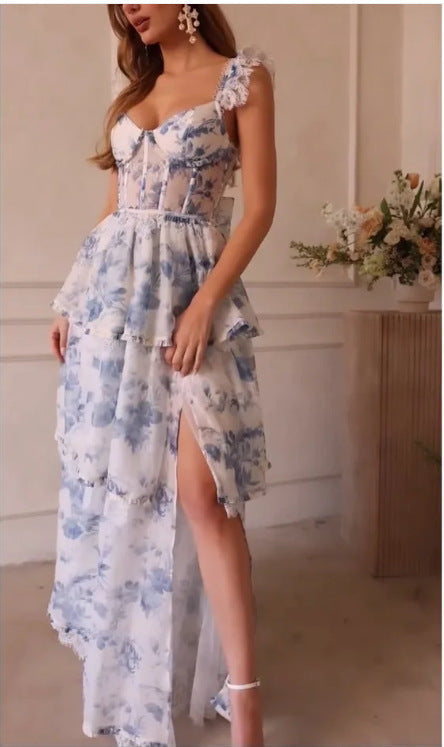 Variant image for Dam Ärmlös Klänning Med Slits V-Hals A-Linjeformad Design-1