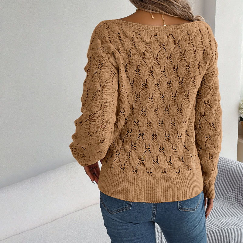 Kvinnors Ihålig Sticktröja Luftig Design Mjuk Material 3