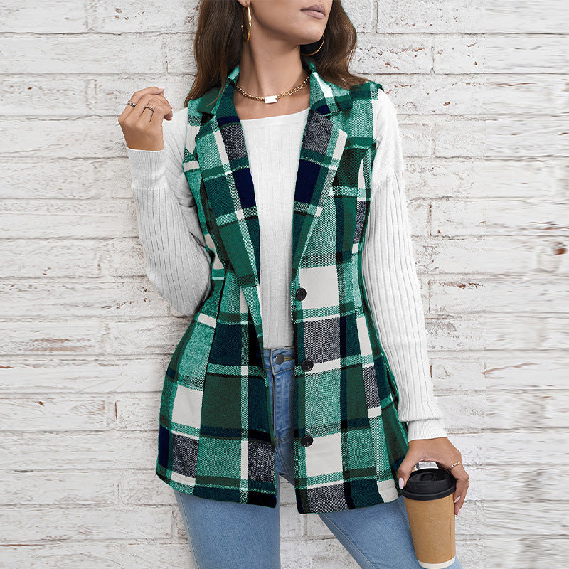 Dam Cardigan Ärmlös Elegant Polyester Spandex-3