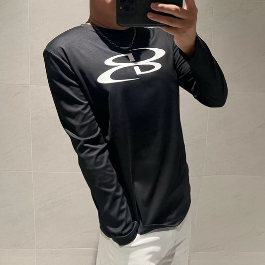 Herr Långärmad T-shirt Geometrisk Mönster Mjuk Bomull-1