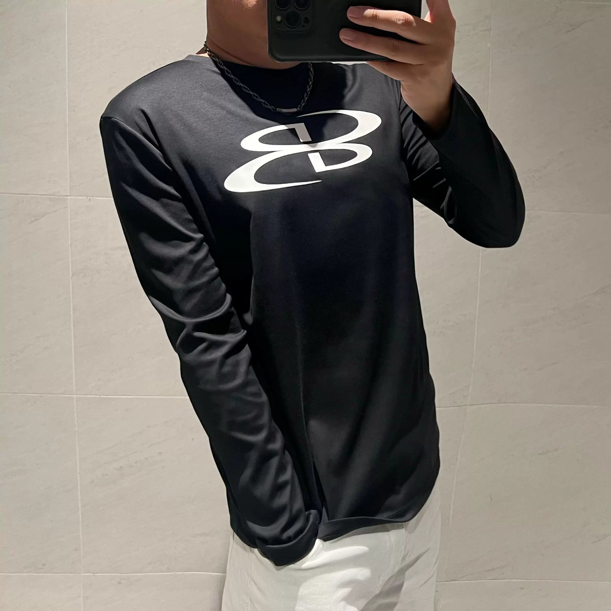 Variant image for Herr Långärmad T-shirt Geometrisk Mönster Mjuk Bomull-1