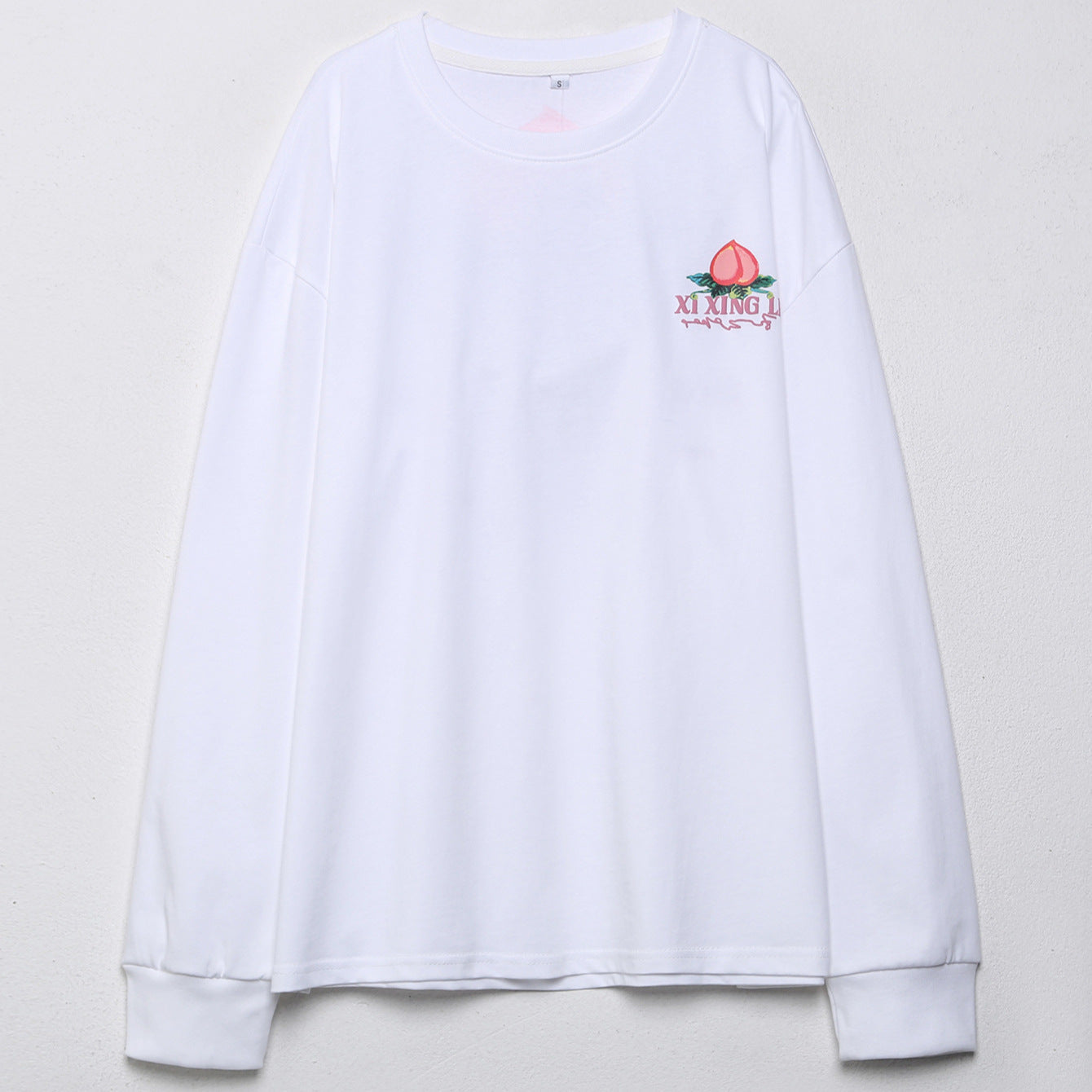 Stickad Dam Tröja Minimalistisk Design Bomullsblandning-5