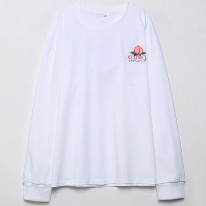 Stickad Dam Tröja Minimalistisk Design Bomullsblandning-5