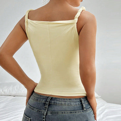 Dam Festtopp Slim Fit Polyester Enkel Design-3