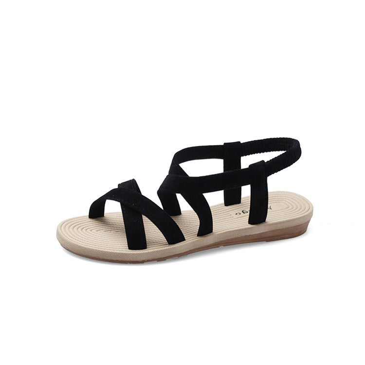 Dam Sandaler Tvärbälten Icke-Glidsula Syntetisk Komfort-6