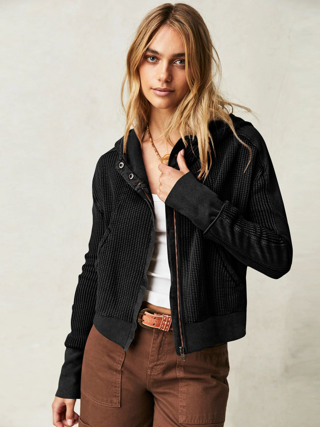 Dam Tröja Avslappnad Design Högkvalitativ Bomull 1