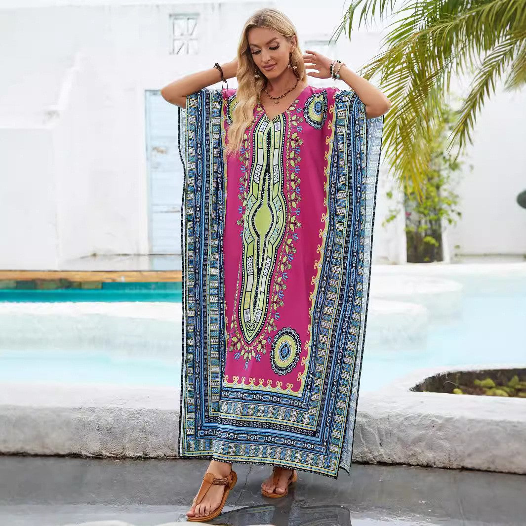 Variant image for Dam Strandklänning Utsvängd V-Neck Polyester-1