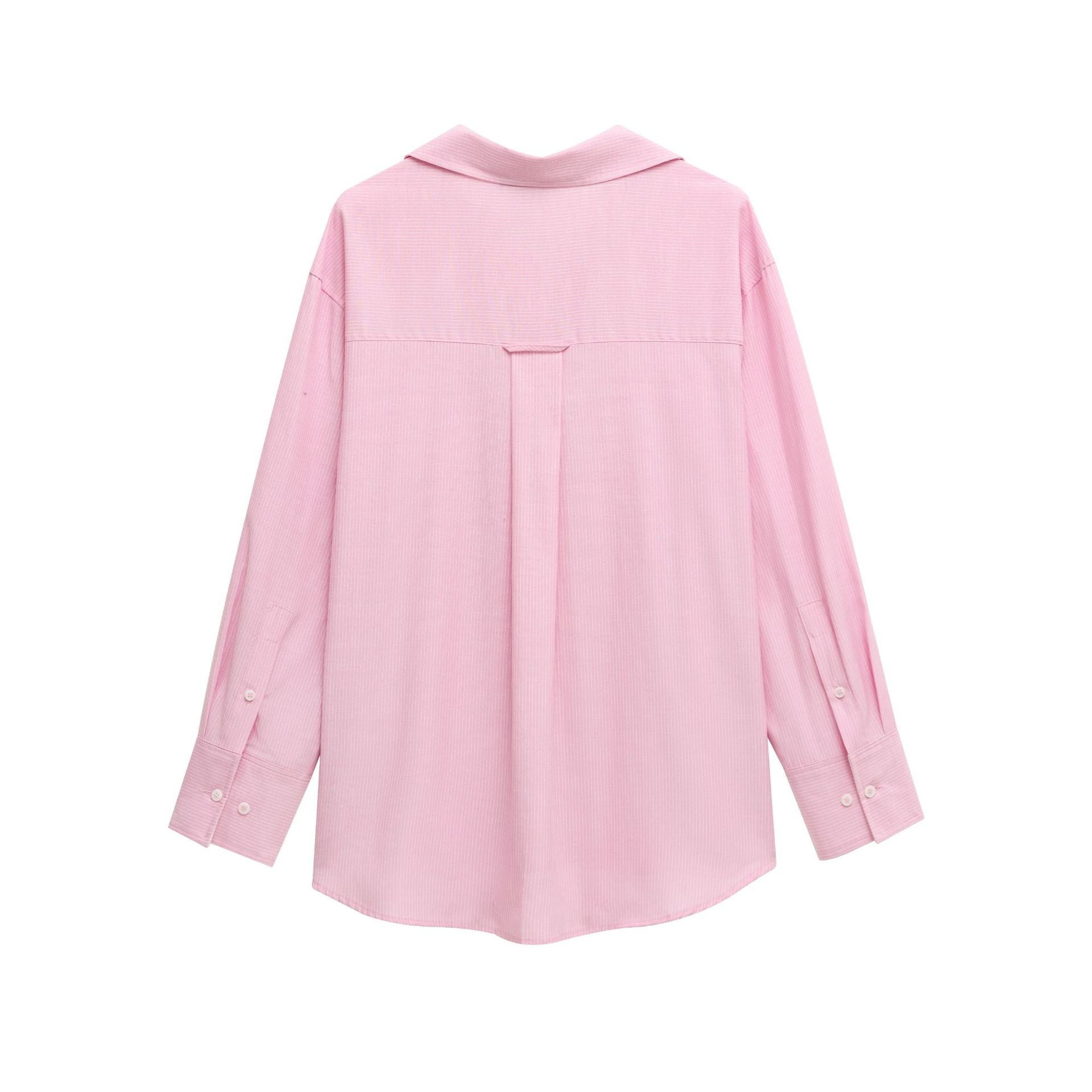 Dam Skjorta Randig Långärmad Polyester-3