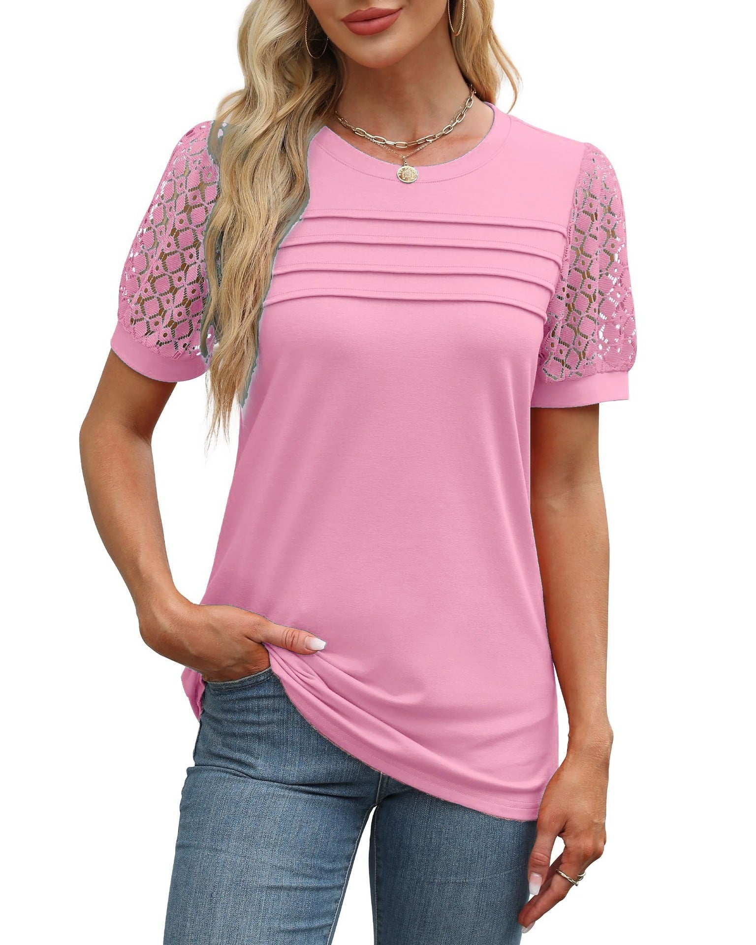 Variant image for Dam T-shirt Löst Sittande Kortärmad 100% Bomull-6